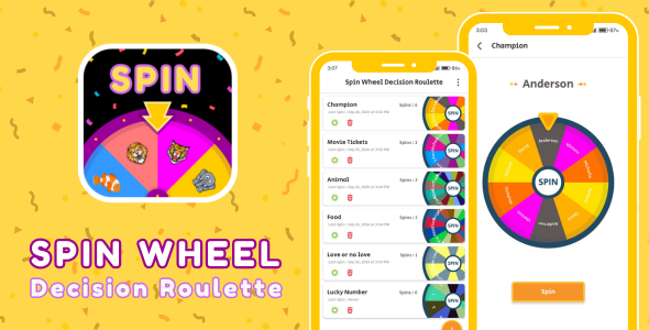 Spin Wheel Decision Roulette with AdMob Ads Android