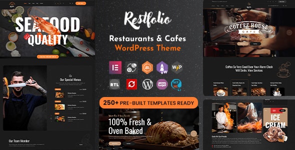 Restfolio – Elementor Restaurants & Cafes WordPress Theme