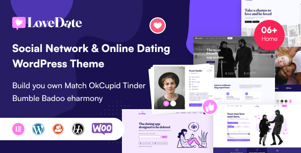 LoveDate – Social Dating Network WordPress Theme 1.0.3