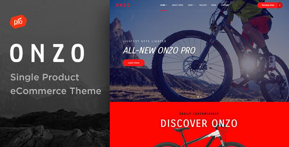 Onzo – Single Product & Bike Shop eCommerce WordPress Theme