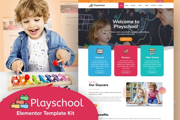 Playschool – Childcare & School Elementor Template Kit