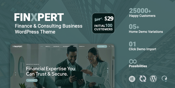 Finxpert – Finance & Consulting Business WordPress Theme