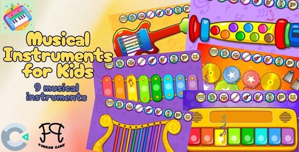 Musical Instruments for Kids (HTML5 GAME) – CONSTRUCT 3