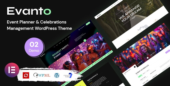 Evanto – Event Planner & Management WordPress Theme