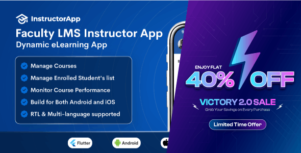 Faculty LMS Instructor App – eLearning Management System Flutter App