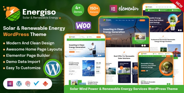 Energiso – Solar Technology & Renewable Energy WordPress Theme