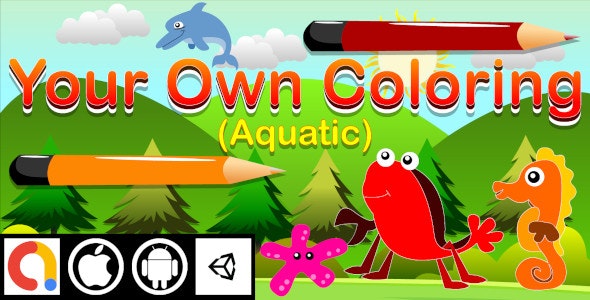 Edukida – Your Own Coloring Aquatic Unity Kids Game For Android and iOS