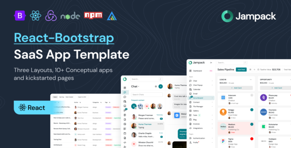 Jampack – Powerful React-Bootstrap SaaS App Template