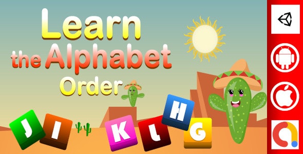 Edukida – Learn the Alphabet Order Unity Kids Educational Game With Admob For Android and iOS