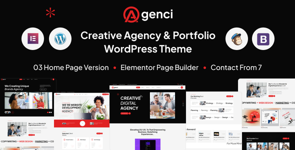 Agenci – Creative Agency & Portfolio WordPress Theme