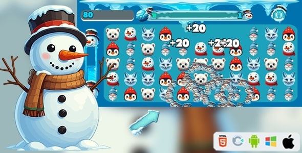 Frosty Quest – HTML5 Game (Construct 3) + Admob