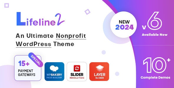 Lifeline 2 – An Ultimate Nonprofit WordPress Theme for Charity, Fundraising and NGO Organizations