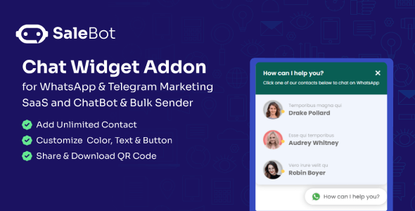 SaleBot Chat Widget Addon 1.1