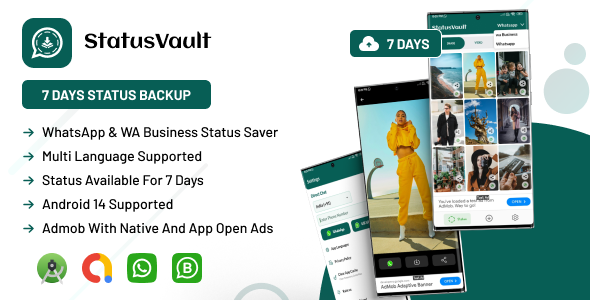 Status Vault – Download Whatsapp Status With Admob Ads