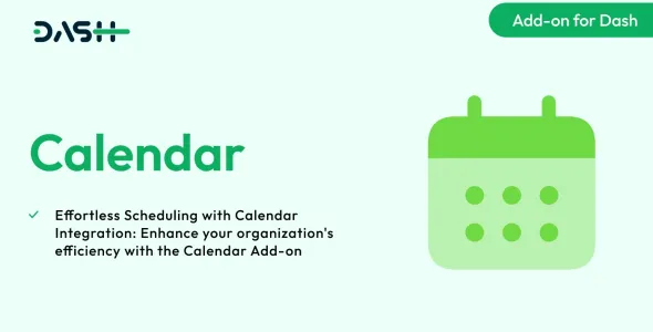 Calendar – Dash SaaS Add-on 3.4