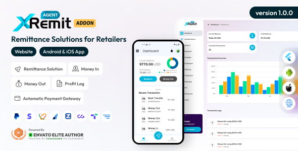 XRemit Agent – Retailer Remittance Solutions Addon