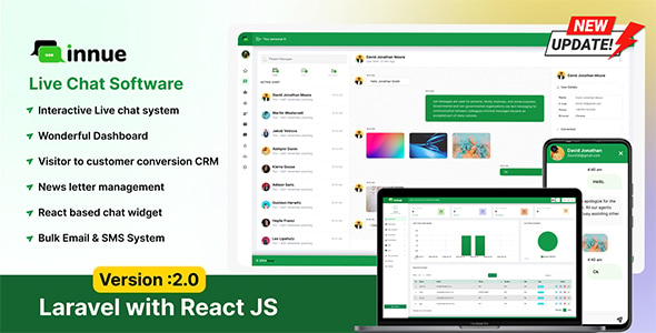 Innue – Live Chat Software Laravel with React JS