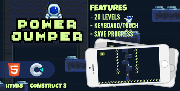 Power Jumper Construct 3 HTML5 Game