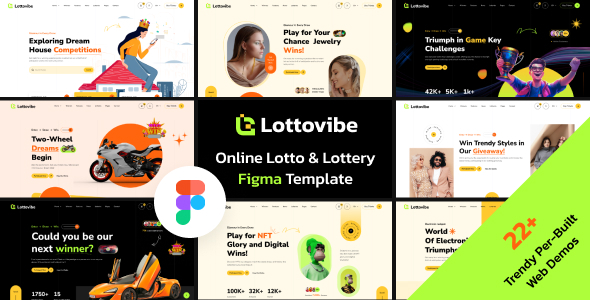 Lottovibe – Online Lotto & Lottery Figma Template