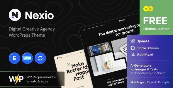 Nexio – Digital Agency Creative WordPress Theme