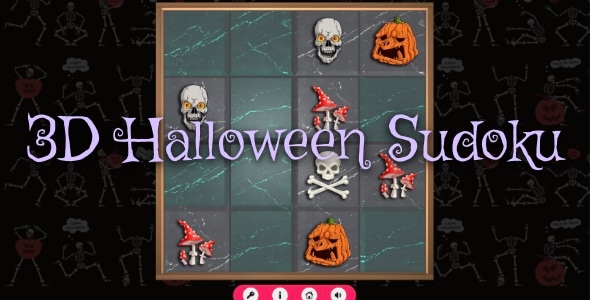 3D Halloween Sudoku – Cross Platform Puzzle Game