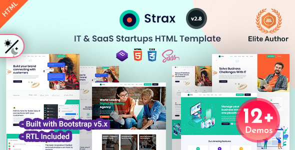 Strax – IT Services & SaaS Software Startup Bootstrap 5 Template