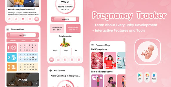 Pregnancy Tracker – Pregnancy Calculator – Ovulation Tracker – Baby Guide – Pregnancy Diet