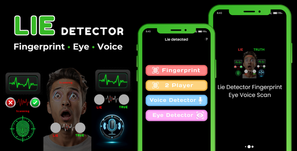 Lie Detector Fingerprint Eye Voice Scan with AdMob Ads Android