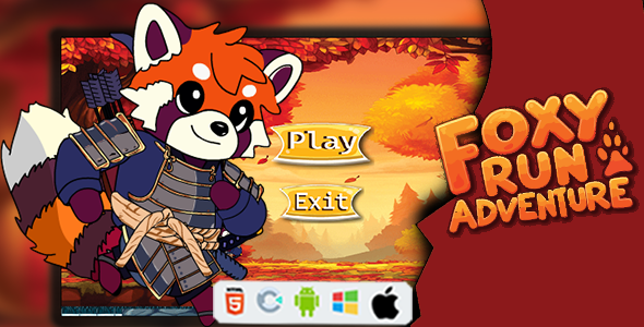 Foxy Run Adventure – Construct 3 (HTML5, AdMob, C3P)