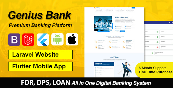 Genius Bank – All in One Digital Banking System with Flutter App