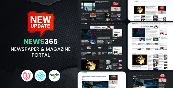 News365 – PHP Newspaper Script Magazine Blog with Video Newspaper