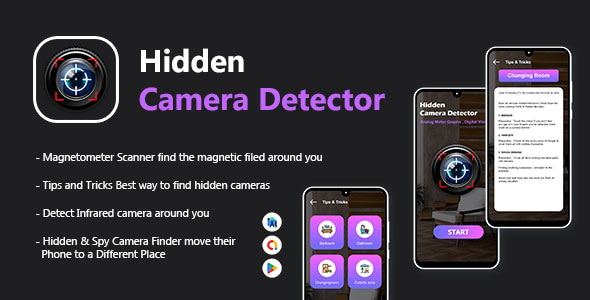 Hidden Camera Detector – SpyCam Detector – Anti Spy Detector – Scanner CB – Spyware