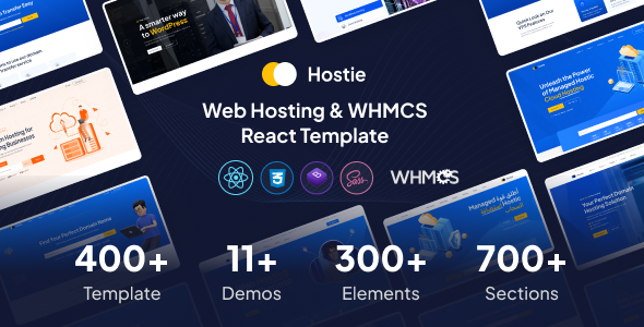 Hostie – Hosting & WHMCS React Template