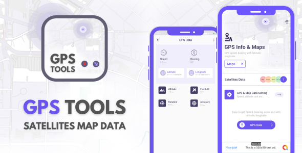 GPS Tools with Satellites Map Data AdMob Ads Android
